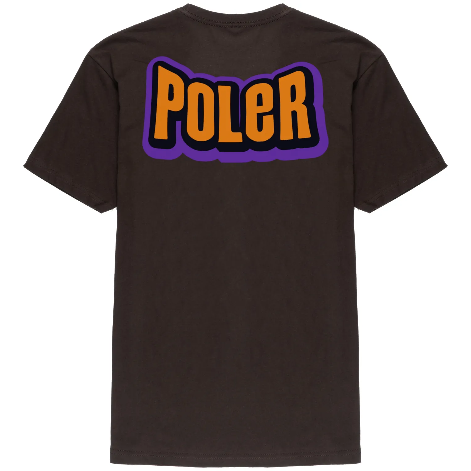 Poler Tee Shirts>Eyeball Tee Dark Chocolate