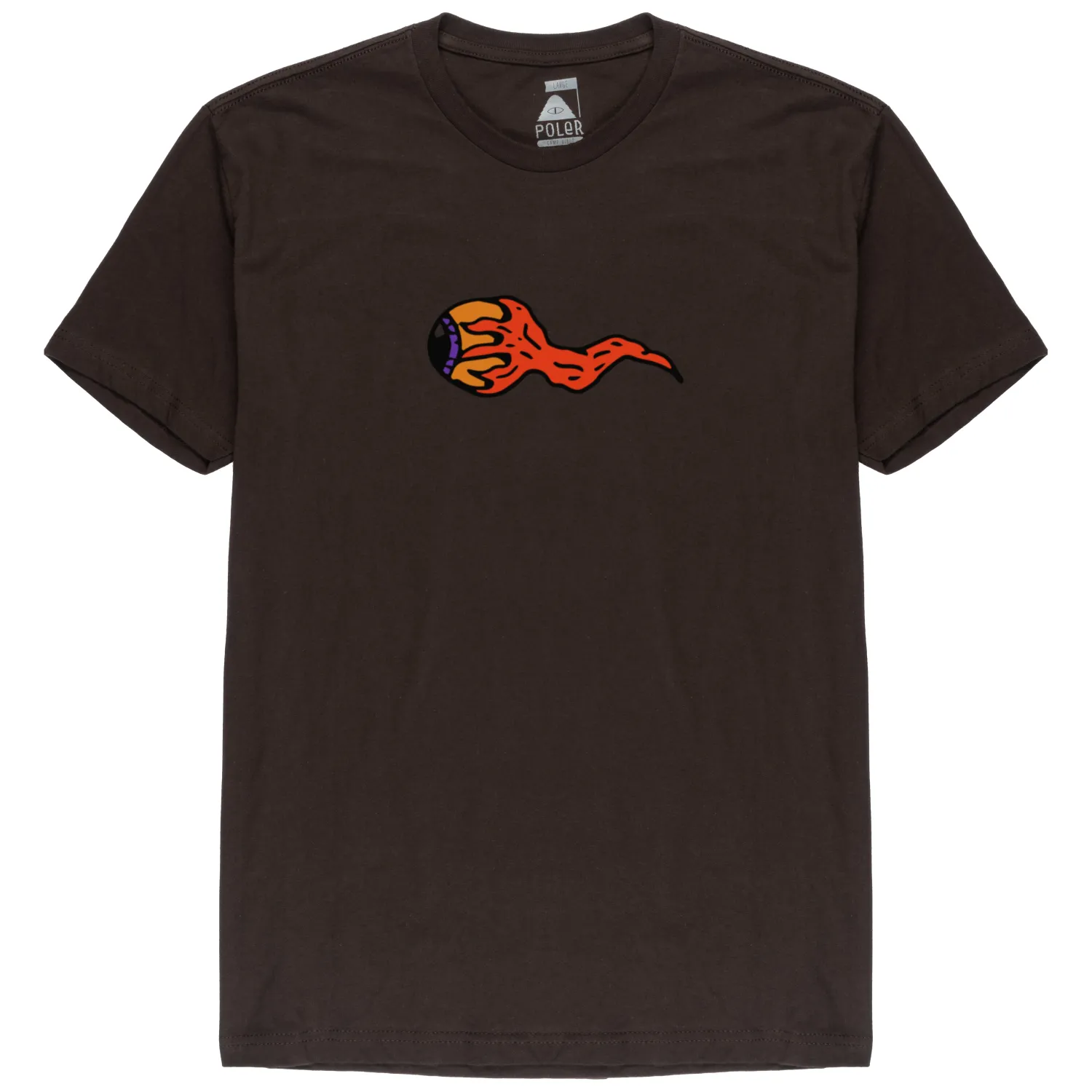 Poler Tee Shirts>Eyeball Tee Dark Chocolate
