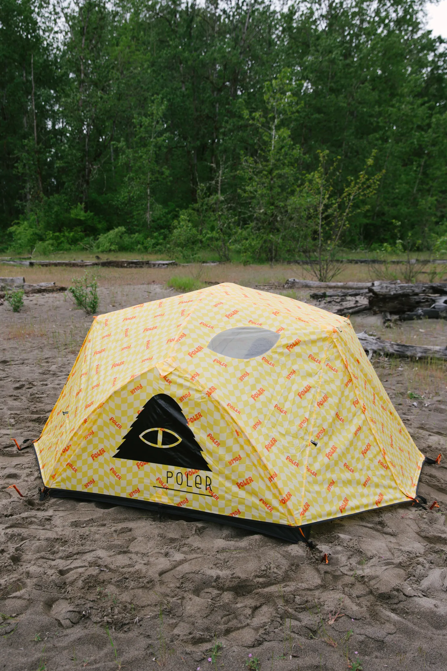 Poler Tents>2-Person Tent Wavy Check Yellow