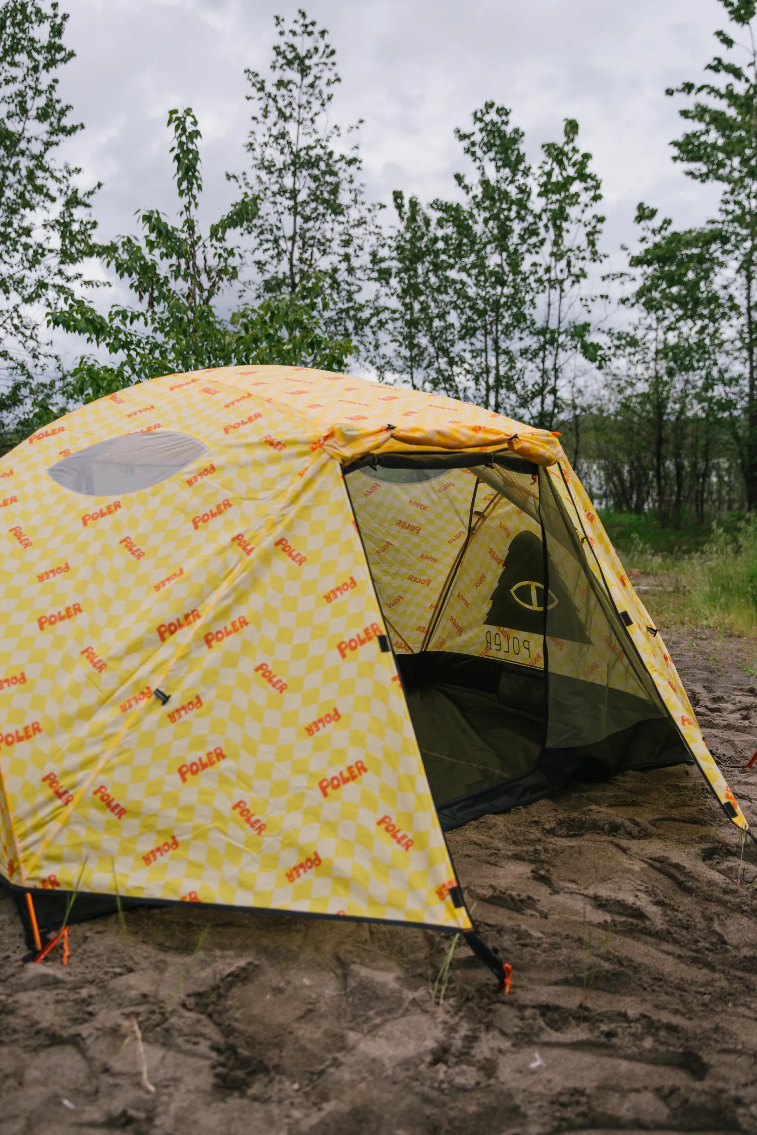 Poler Tents>2-Person Tent Wavy Check Yellow