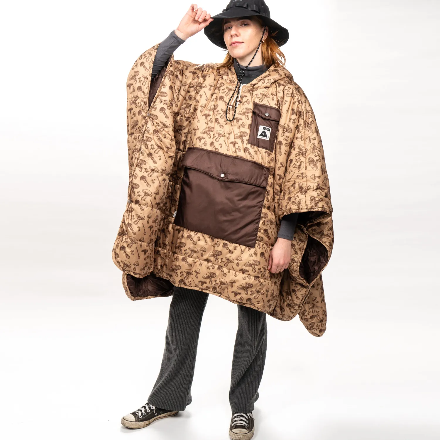 Poler Ponchos>Poncho Goomer Brown