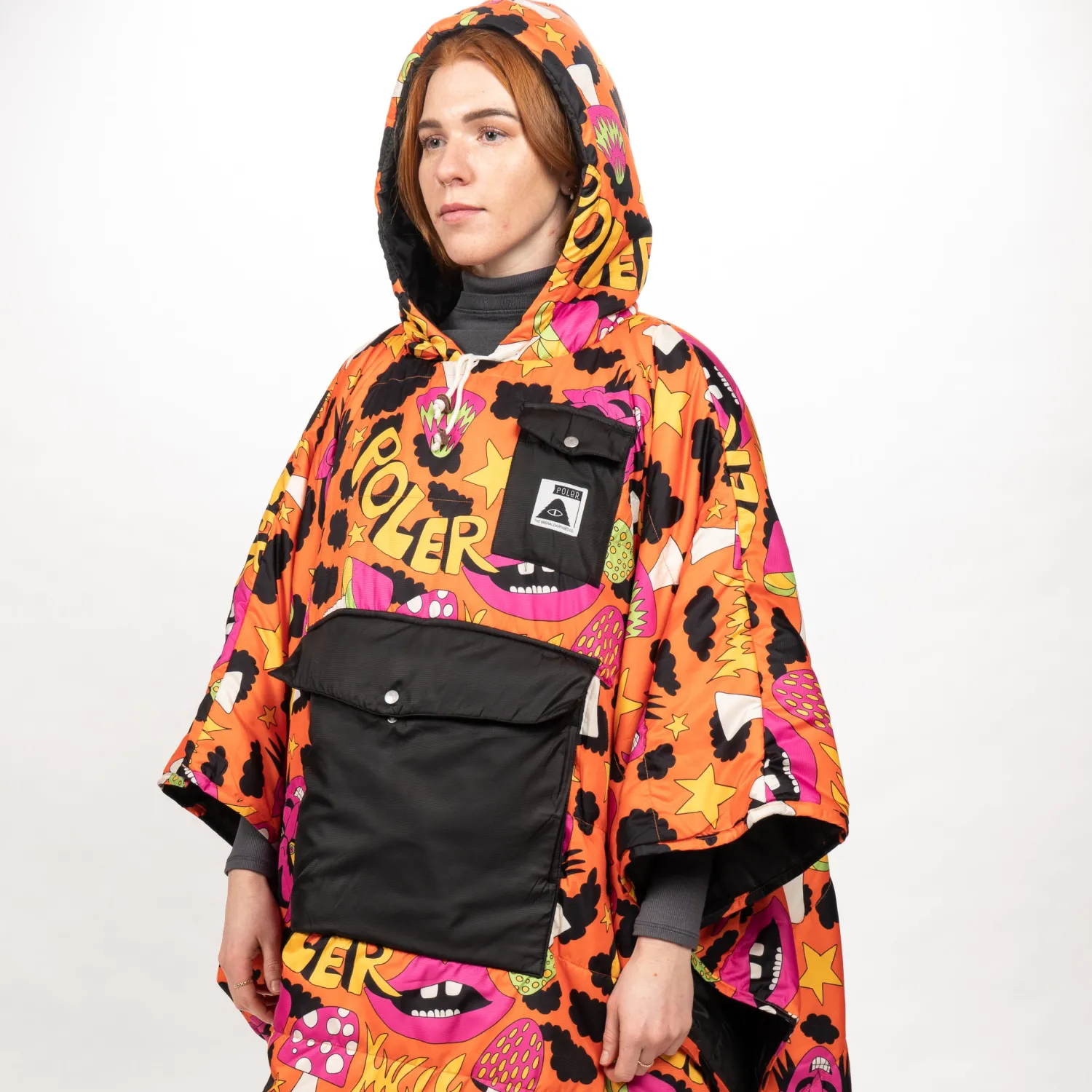 Poler Ponchos>Poncho Fryer Red